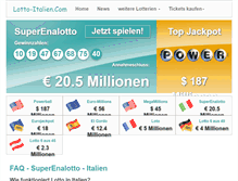 Tablet Screenshot of lotto-italien.com